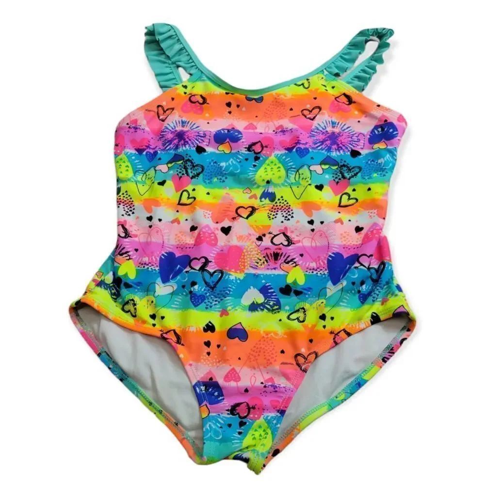 Wonder Nation heart swimsuit L10/12 plus size